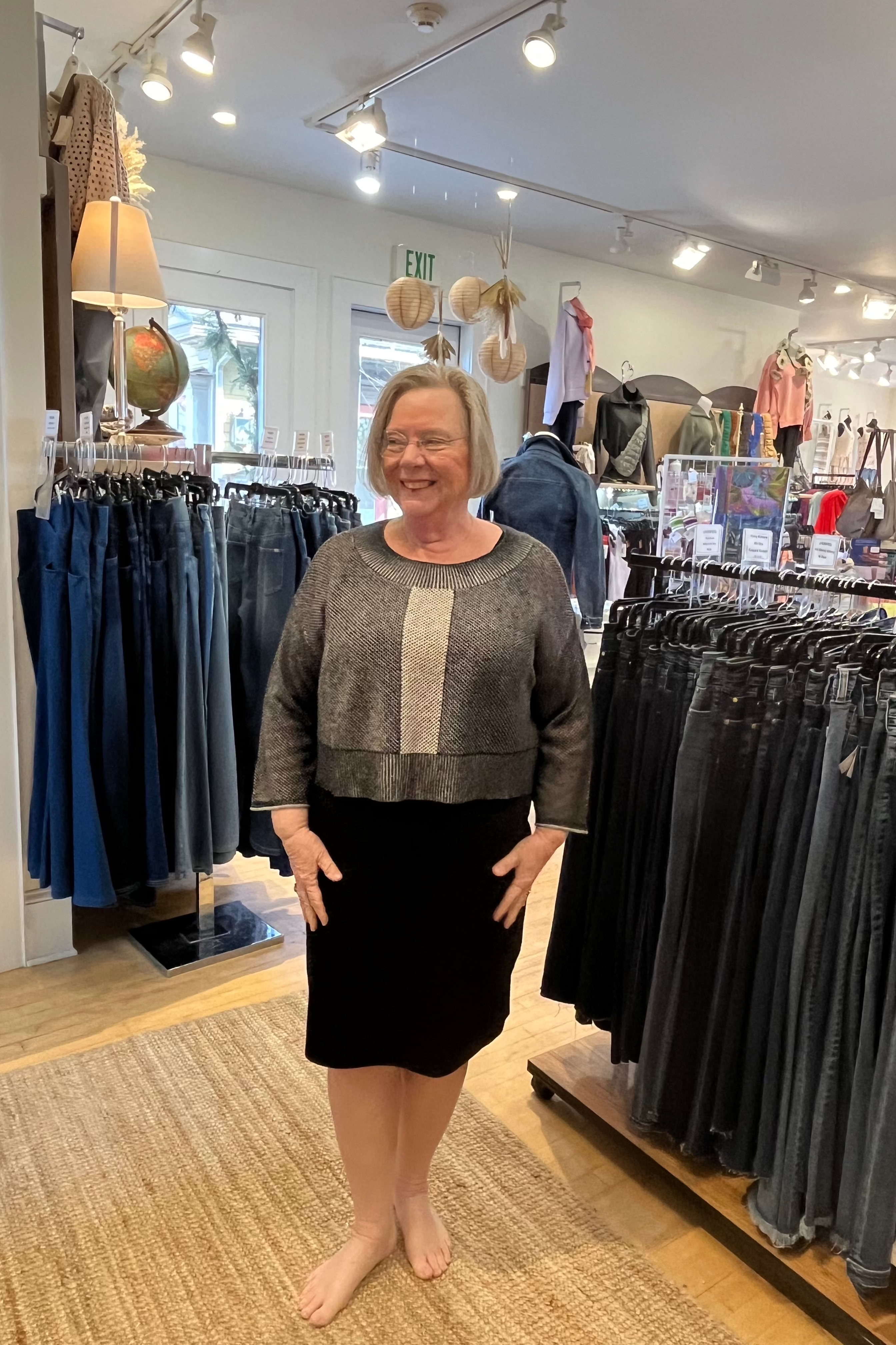 Spring Weight Sweater Topper On Model - Ella Where She Shops