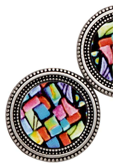 Stained Glass Image Magnet Button Pin Set - Ella Where She Shops