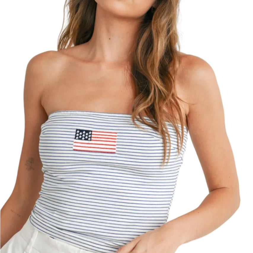 Stars And Stripes Tube Top Ella Where She Shops