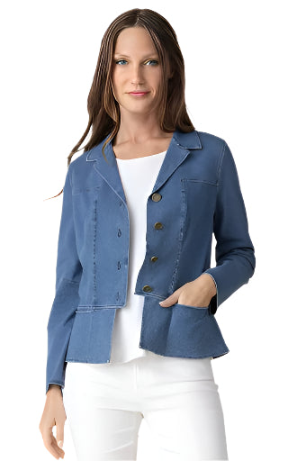 Stonewash Knit Urban Jacket - Ella Where She Shops