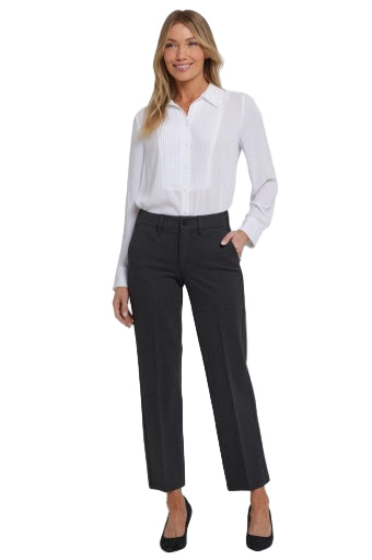 Straight Leg Trouser - Charcoal - Ella Where She Shops