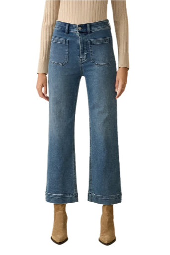 Stretch Terry Patch Pocket Ankle Pant - Ella Where She Shops