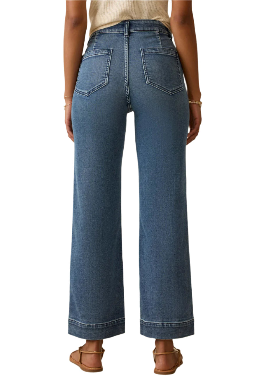 Stretch Terry Patch Pocket Ankle Pant Back - Ella Where She Shops