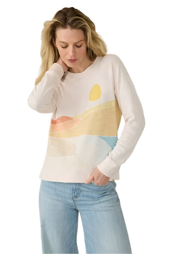 Sun washed slub crew Ella where she shops