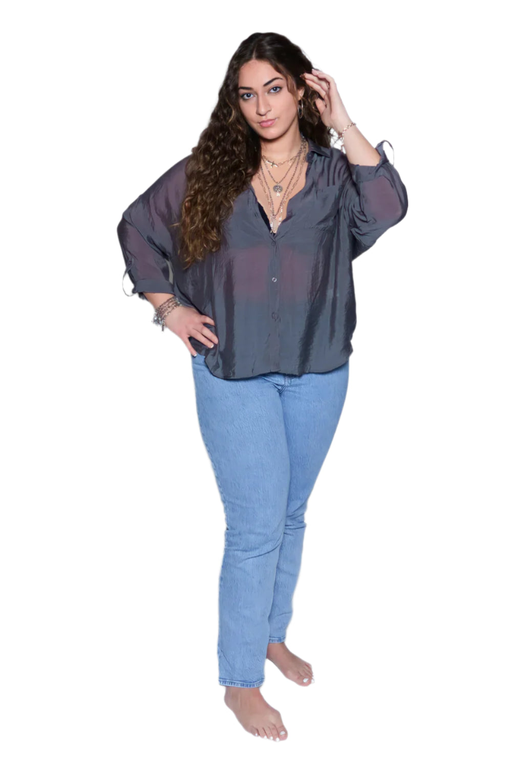 The Goddess Shirt – Charcoal – Ella Where She Shops