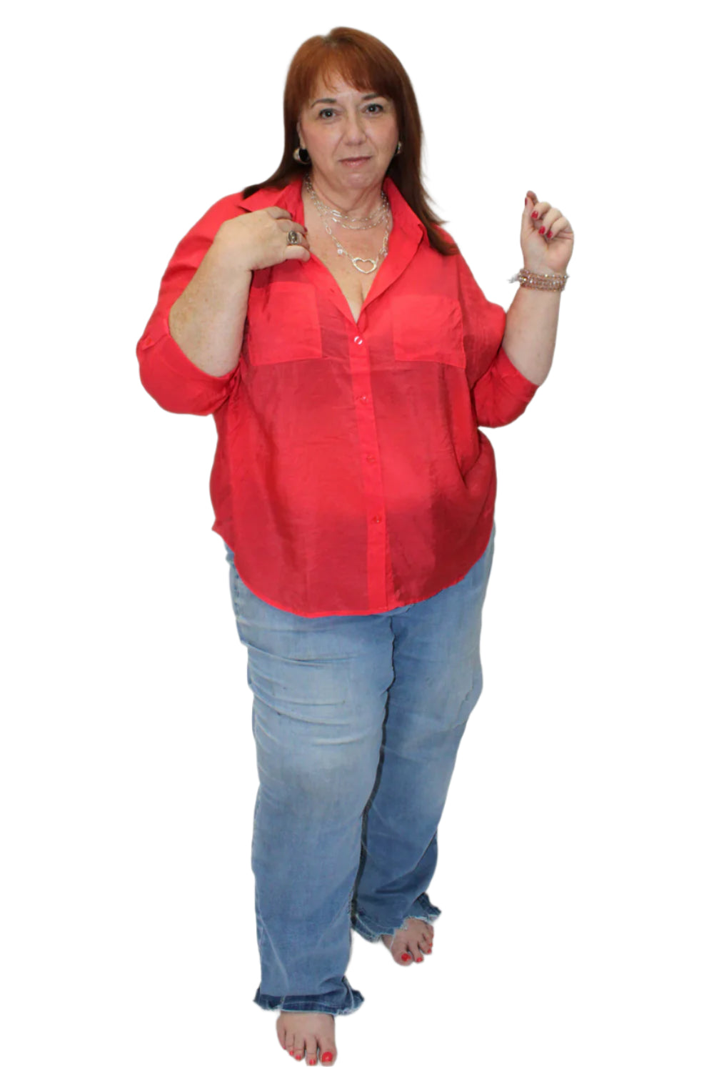 The Goddess Shirt – Cranberry – Ella Where She Shops