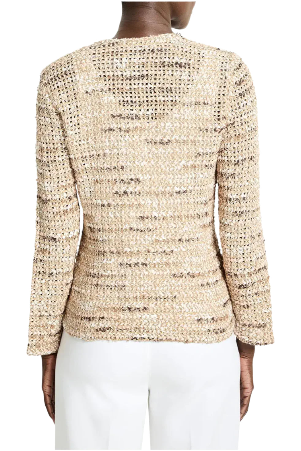 Tonal Mix Knit Jacket – Back – Ella Where She Shops