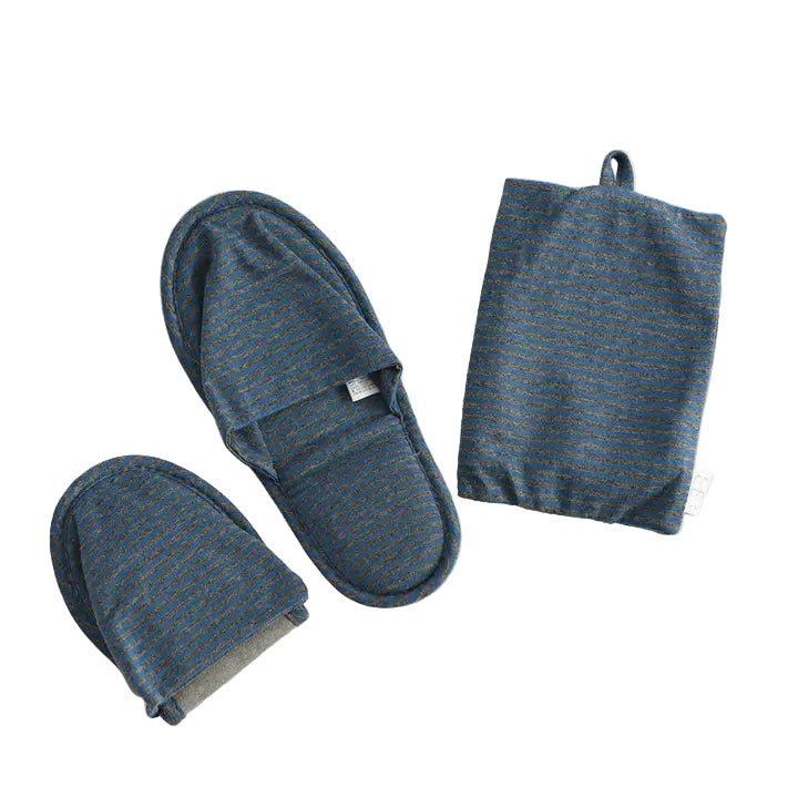 Travel Slippers With Pouch navy ella where she shops