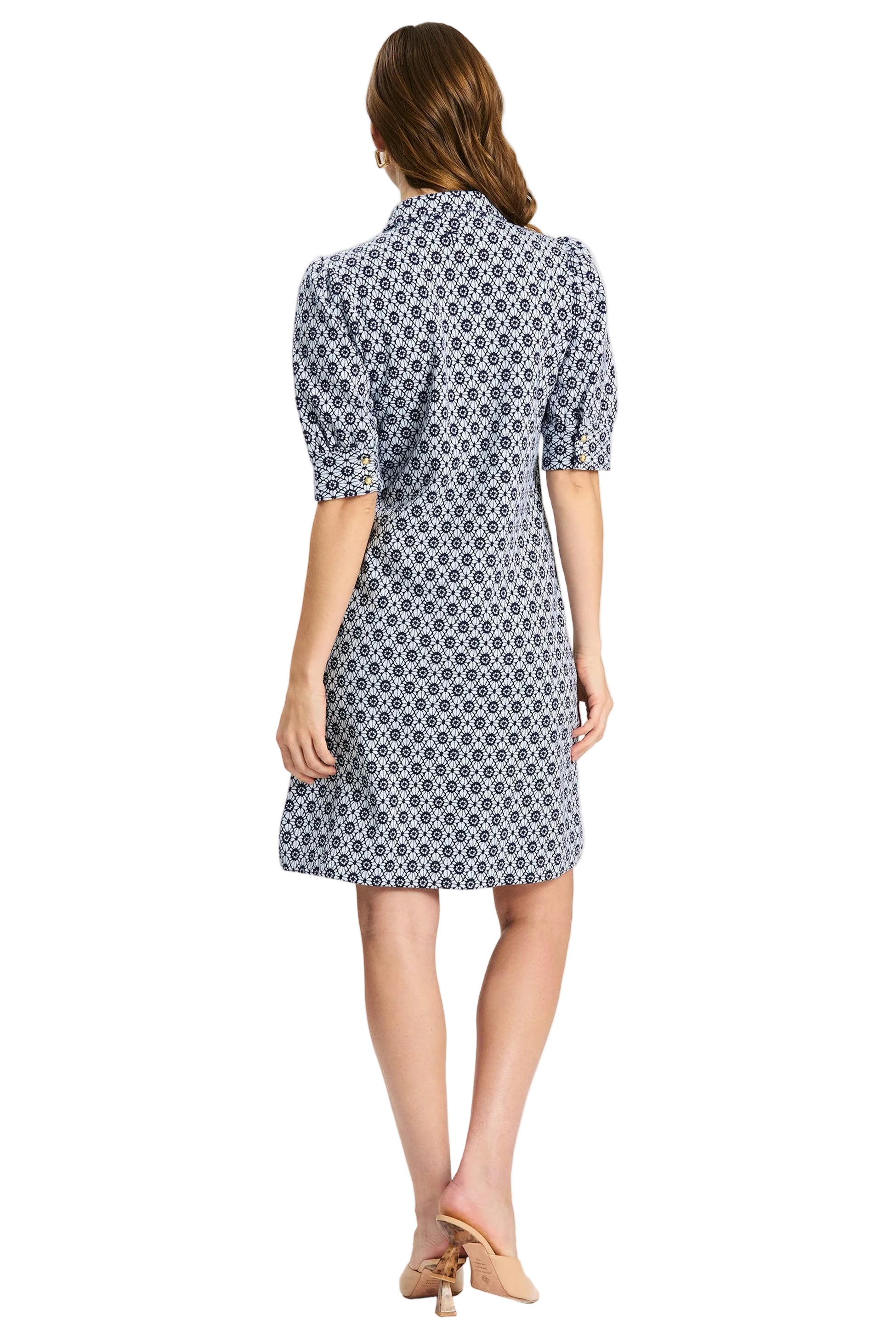 Tyler Böe Alicia Knit Dress blue white stain glass ella where she shops