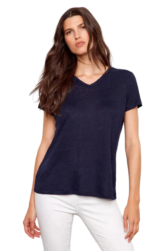 V-neck Short Sleeve T-shirt ella where she shops