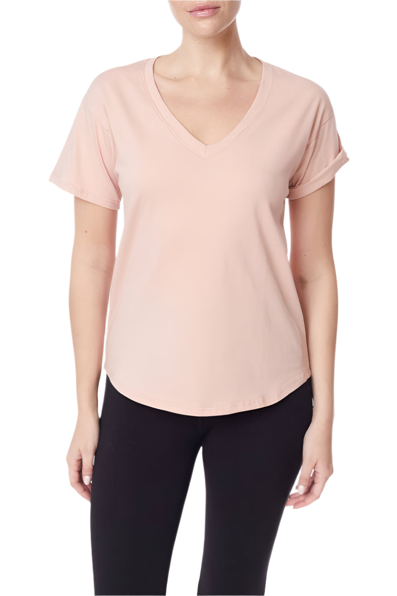 V Neck Cotton Jersey Tee Ella where she shops