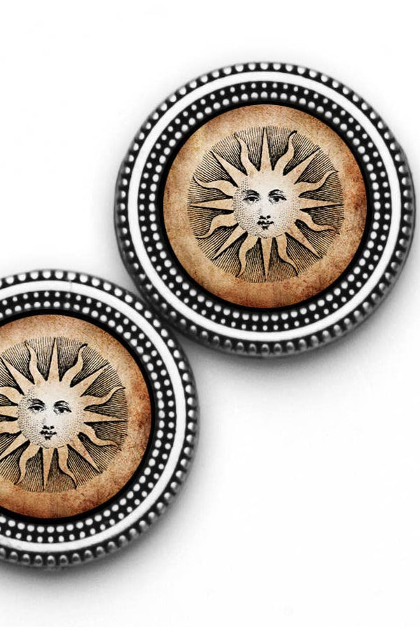 Vintage Sun Image Magnet Button Pin Set - Ella Where She Shops