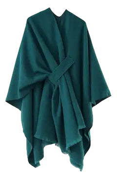 Warm Cashmere feel Shawl dark green ella where she shops