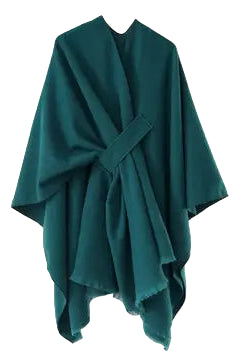 Warm Cashmere feel Shawl dark green ella where she shops