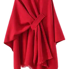 Warm Cashmere feel Shawl red ella where she shops