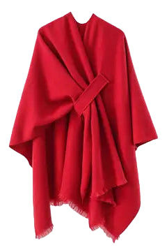 Warm Cashmere feel Shawl red ella where she shops