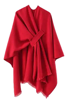 Warm Cashmere feel Shawl red ella where she shops