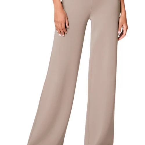 Spanx AirEssentials Wide Leg Pant in Ashwood, front view