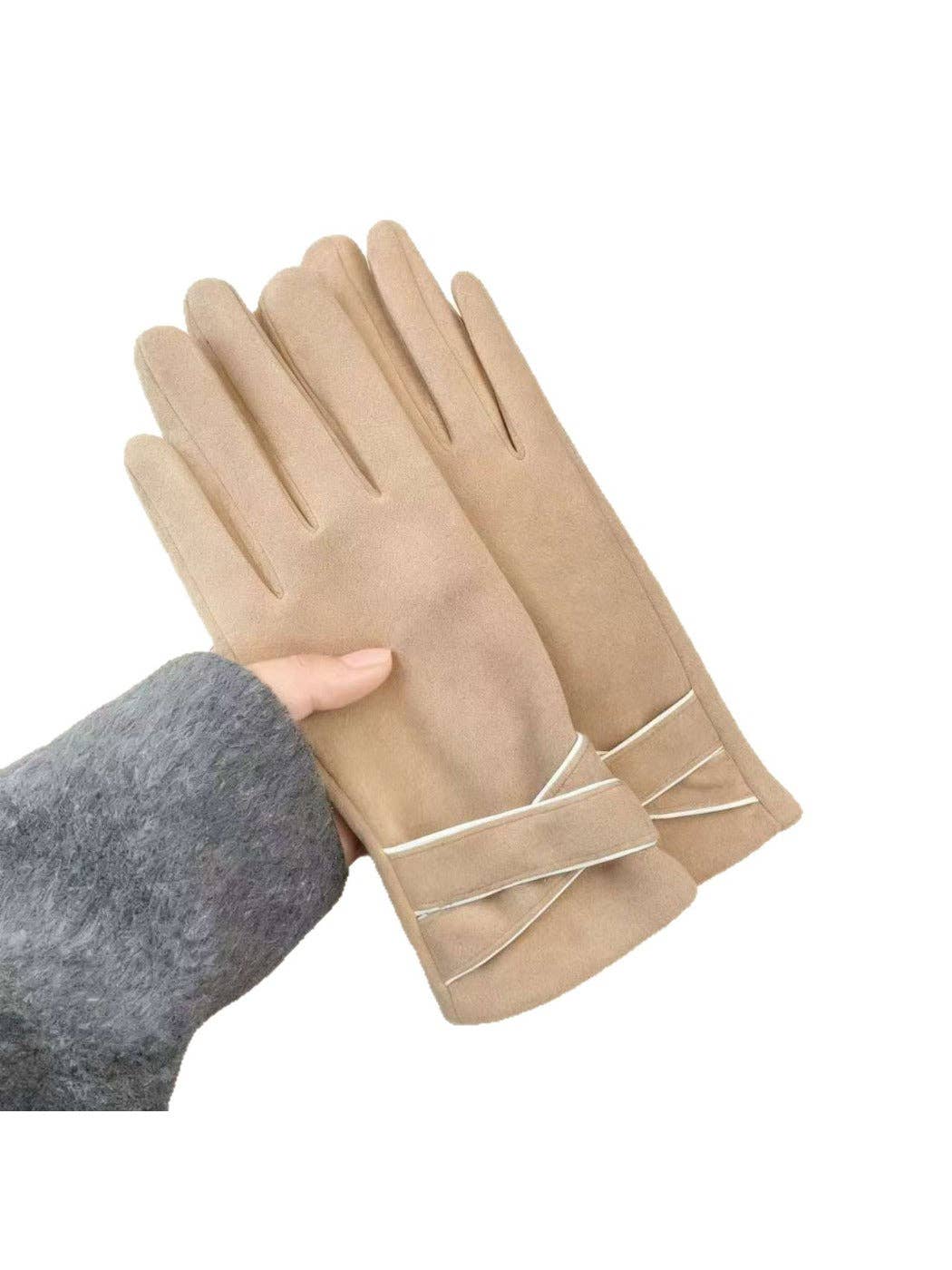 Camel brown warm touchscreen glove