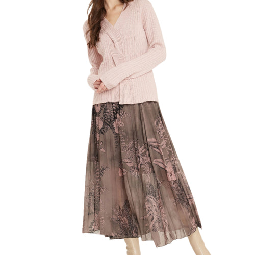 Laguna Floral Georgette Plissé Skirt