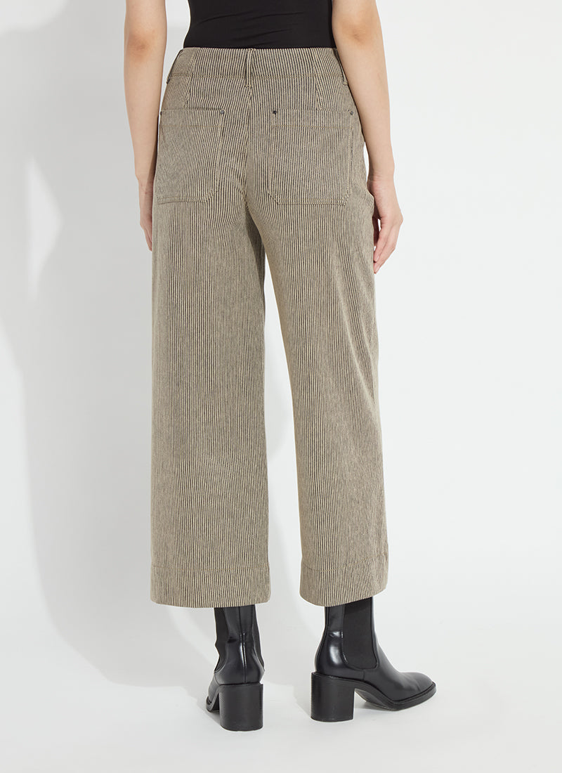 Lysse Clarke Wide Leg Denim in Everwood Sheen Line, back view