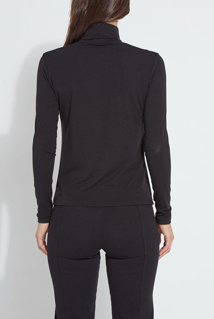 Lysse Essential Longsleeve Turtleneck in Black, back view