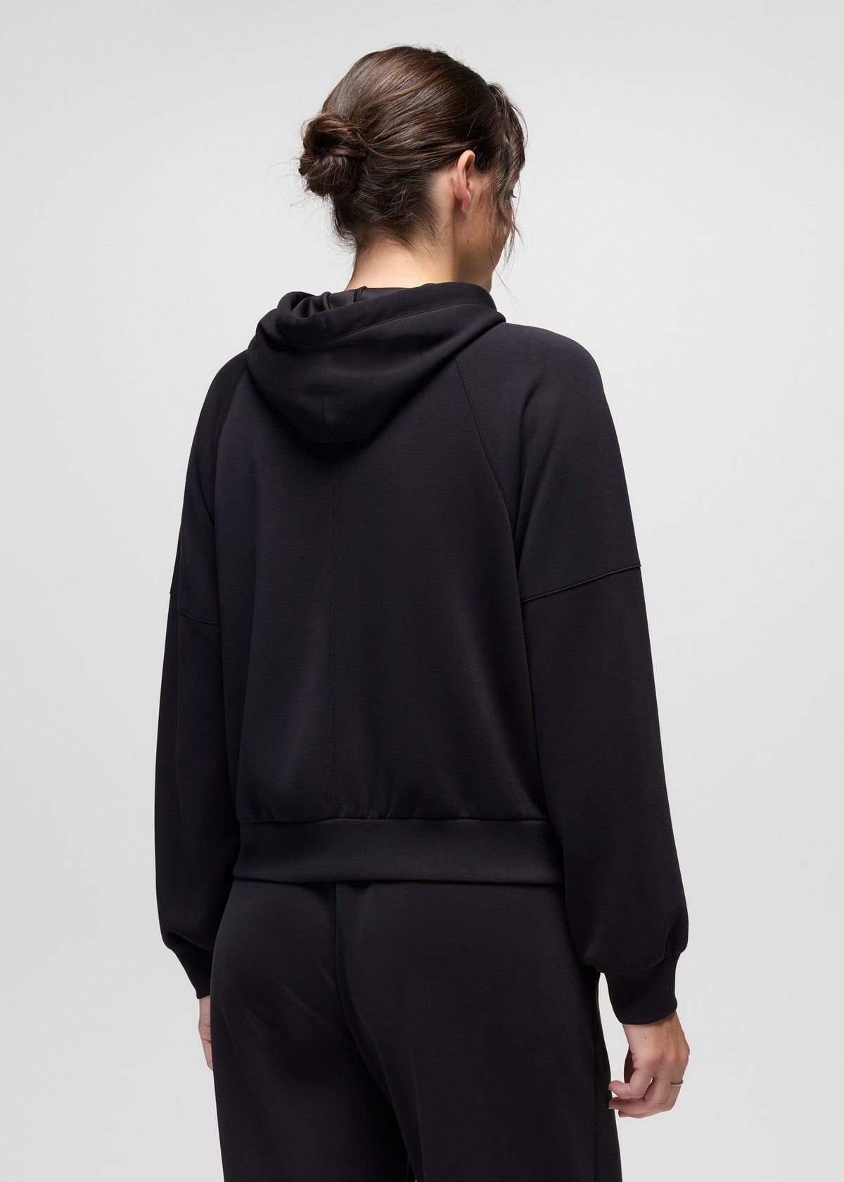prAna Shea Soft Full Zip in Black, back view