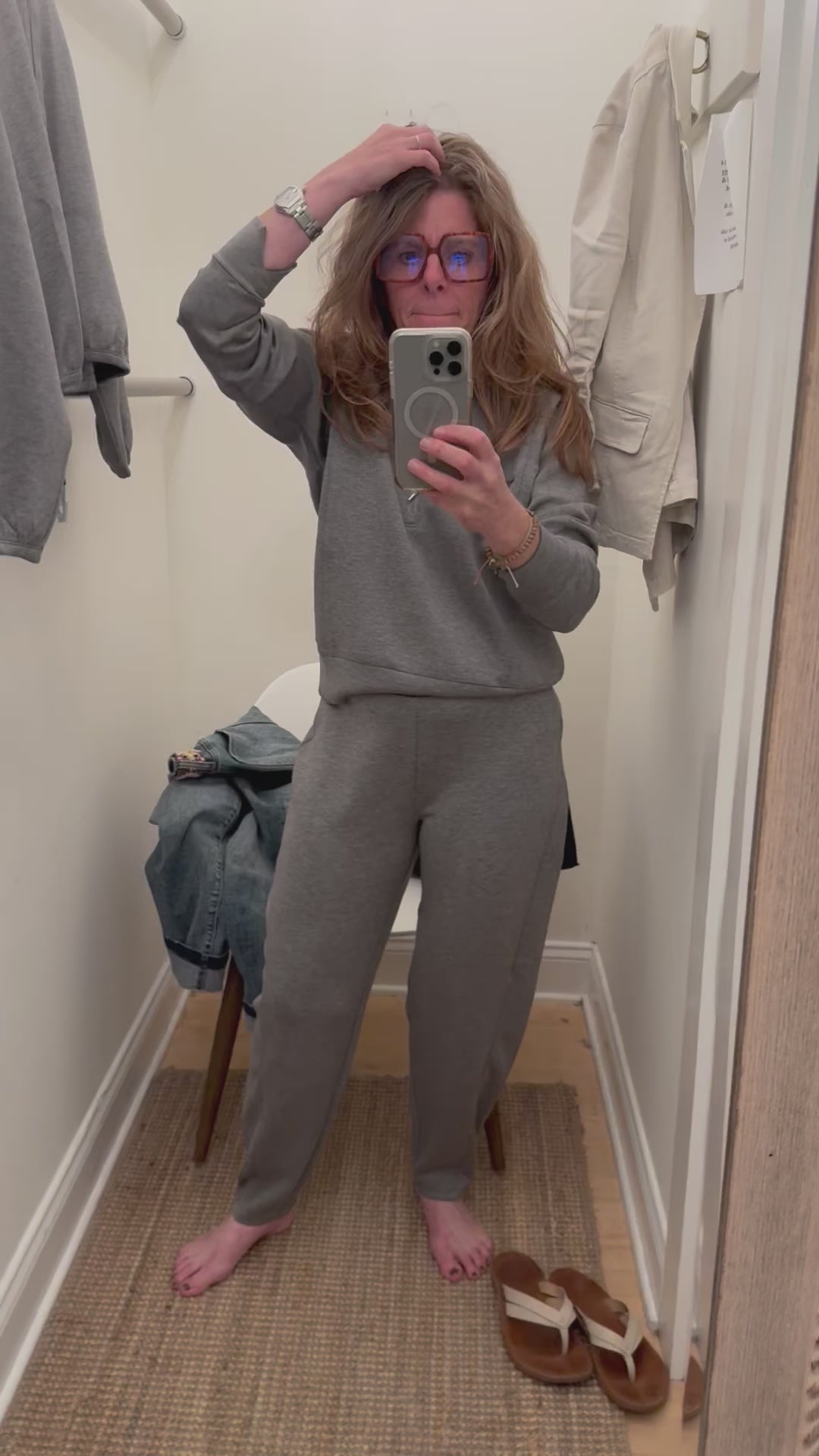 AirEssentials Barrel Leg Pant - Medium Heather Grey - Ella Where She Shops