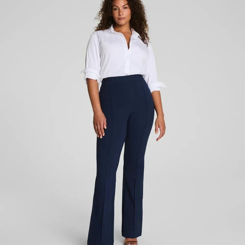 Spanx Perfect Pant Flare in Classic Navy, front view