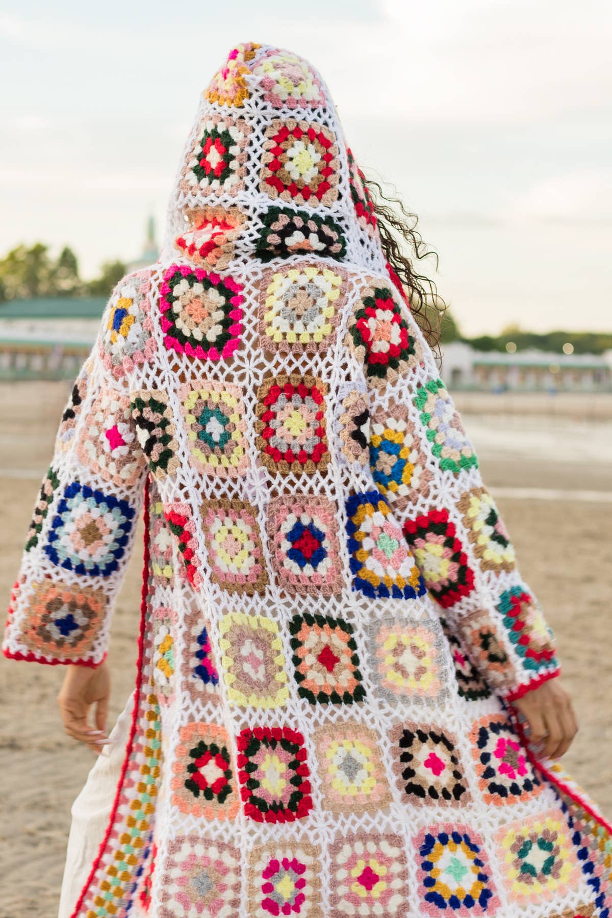 Hooded Granny Crochet Kimono