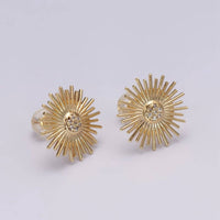 Aim Eternal - Dainty Sun earrings ?€? sunburst stud earrings ?€? gold sun earrings ?€? gold stud earrings ?€? Cz Everday earrings ?€? small earrings T234
