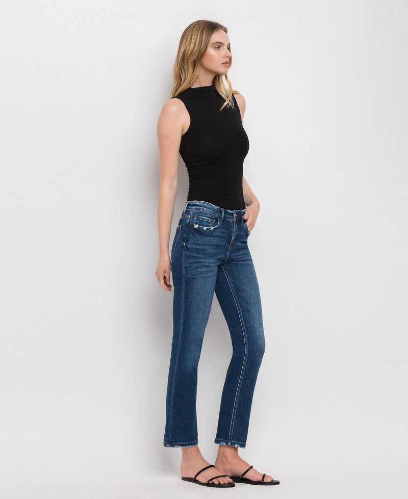 Mid rise ankle slim straight