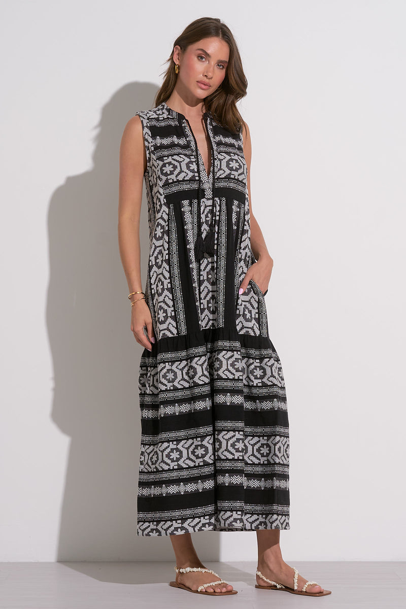 Maxi Sleeveless V neck dress