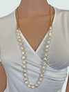 Freshwater Pearl & Leather Necklace