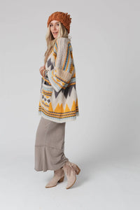 Keep It Up Oversized Cardigan - Mustard