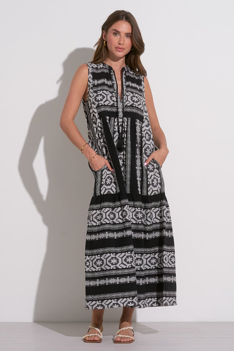 Maxi Sleeveless V neck dress