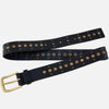 Gold Buckle Studded Fashion Leather Belt