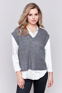 Plushy V-Neck Sweater Vest