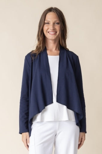 French terry drape front Jacket