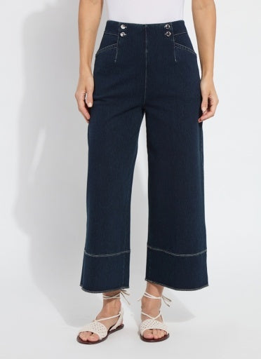 Dion sailor crop palazzo denim