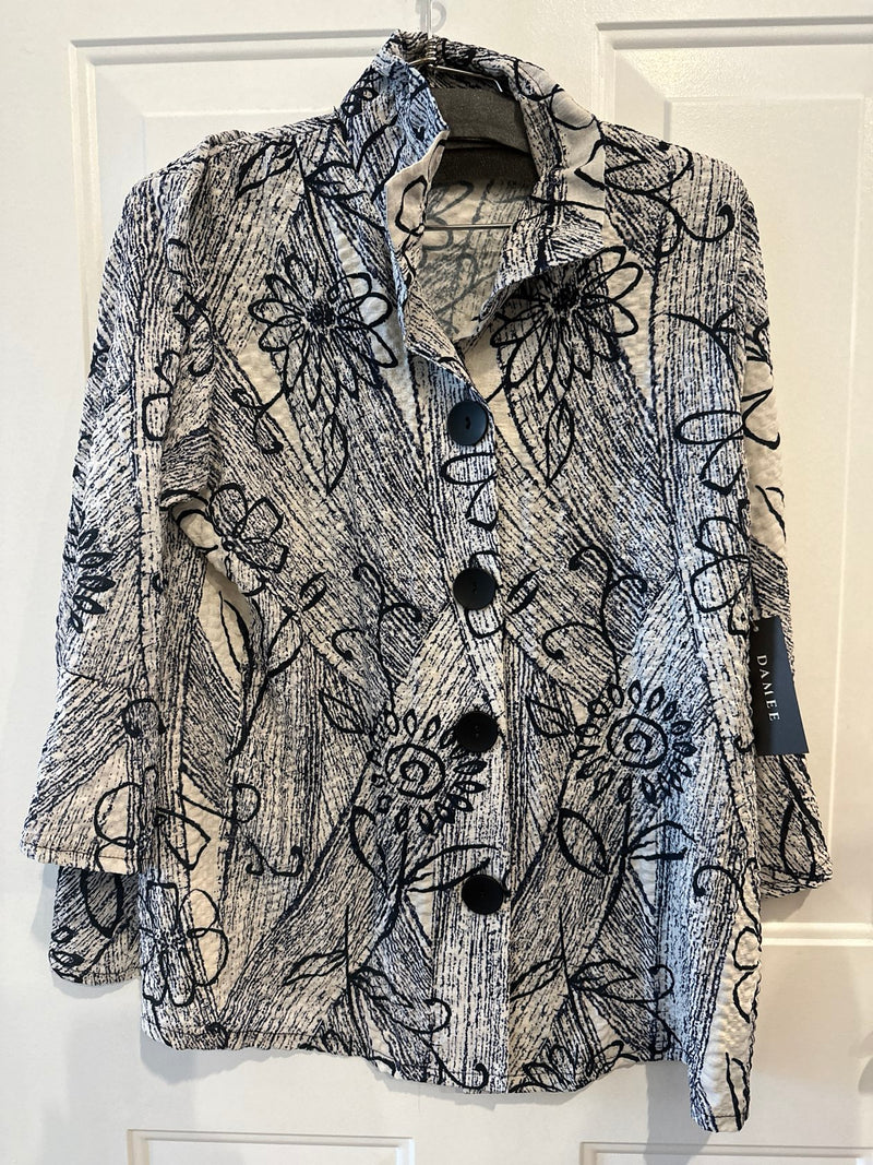 Flower seersucker jacket