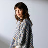 Woven Textured Kimono - Navy
