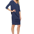 3/4 Sleeve Versatile Tunic Dress in Metal
