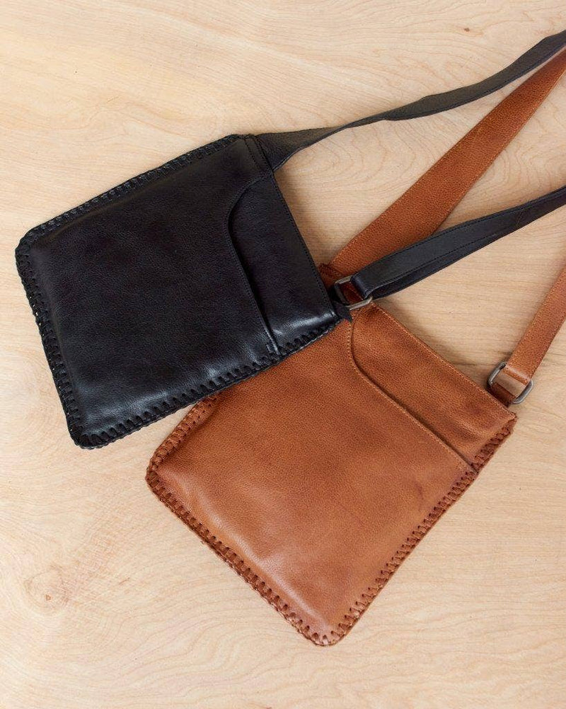 Brynn Leather Crossbody: Denim