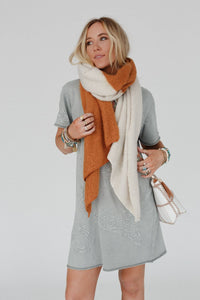 Sunset Shades Cozy Scarf - Ivory Multi