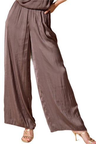 31" Glossy Sheen Pull On Pant - Ella Where She Shops