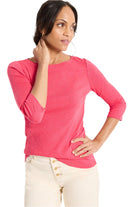 3/4 Sleeve Boat Tee – Daiquiri – Front – Ella Where She Shops