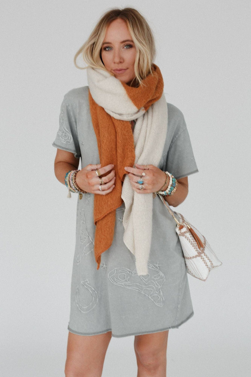 Sunset Shades Cozy Scarf - Ivory Multi