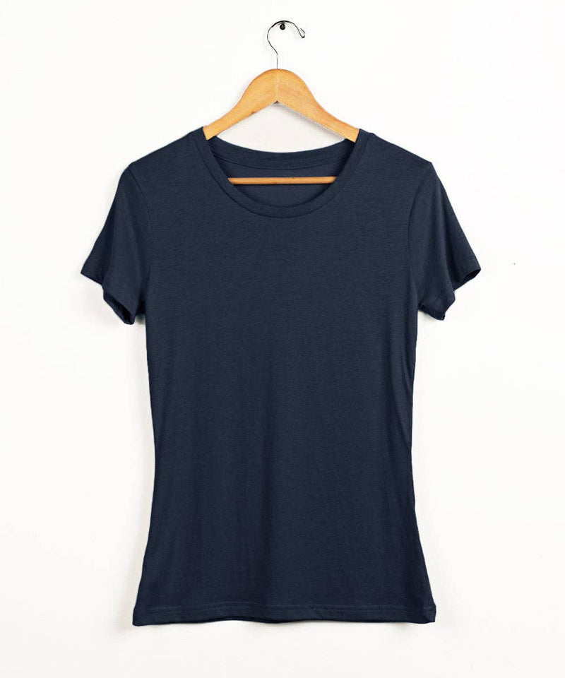 Clean Tee Factory - Navy<br>Butter Soft Cotton/Modal Women's Fitted Tee: L