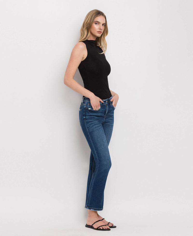 Mid rise ankle slim straight